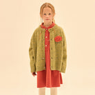 Happy Two Tone Knit Cardigan in Olive by Jelly Mallow