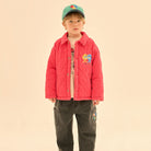 Hug Me Padded Jacket in Red by Jelly Mallow