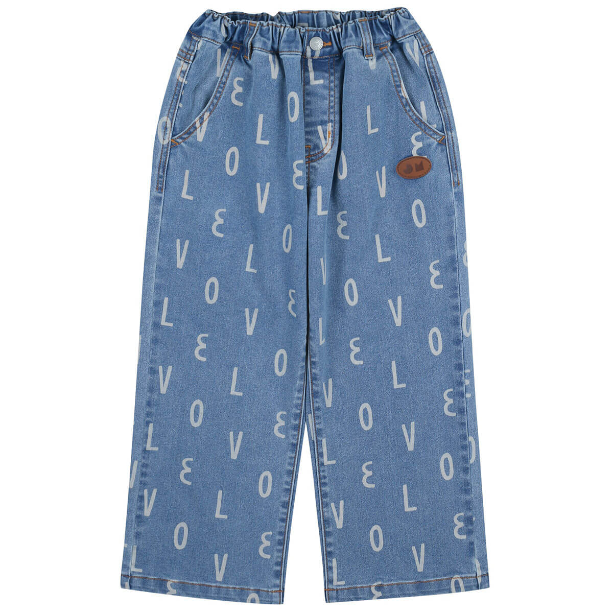 Love All Over Denim Pants in Indigo by Jelly Mallow
