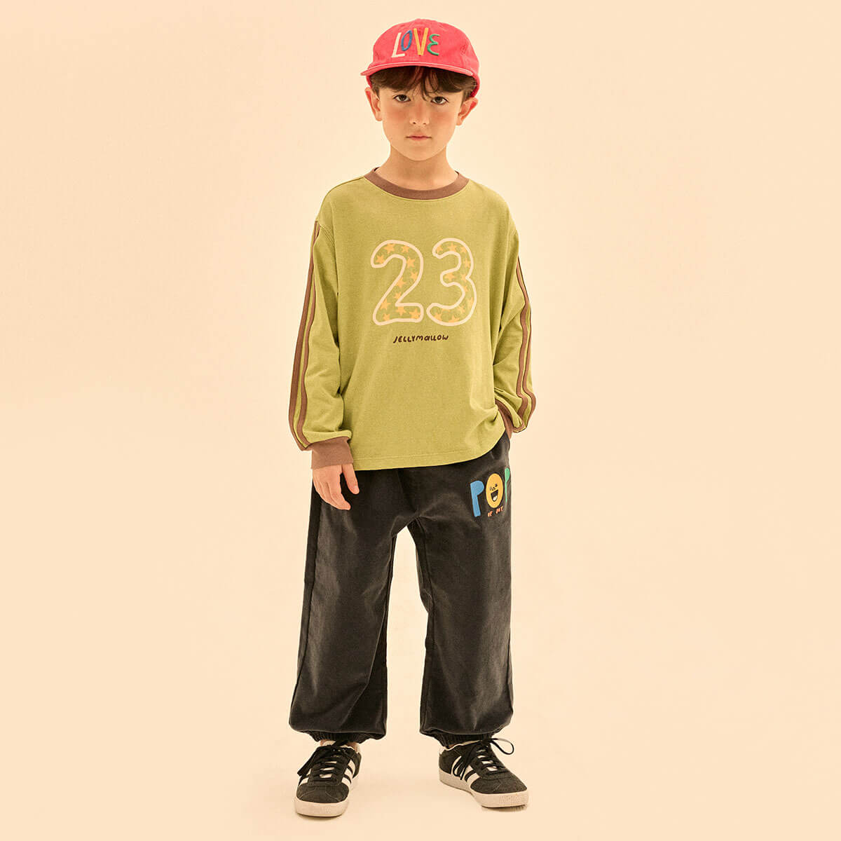 Pop Velvet Aladdin Pants in Charcoal by Jelly Mallow