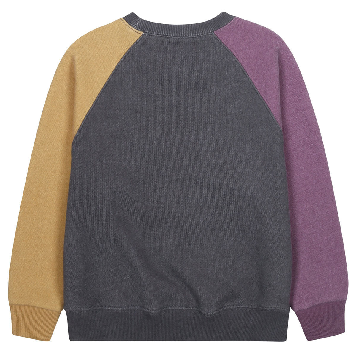 Ready Washed Color Block Sweatshirt in Charcoal by Jelly Mallow