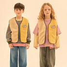 Star Color Block Reversible Gilet in Navy by Jelly Mallow