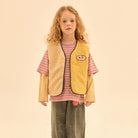 Star Color Block Reversible Gilet in Navy by Jelly Mallow