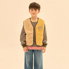 Star Color Block Reversible Gilet in Navy by Jelly Mallow