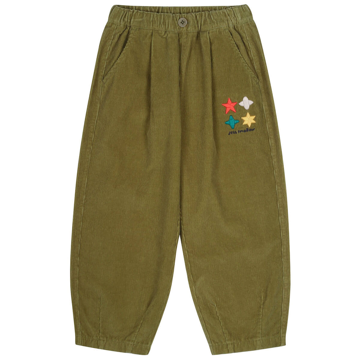 Star Corduroy Pants in Olive by Jelly Mallow