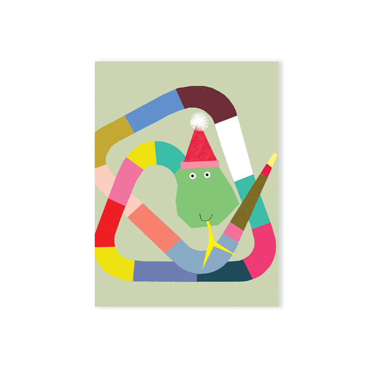 Mini Snake Birthday Greetings Card by Kali Stileman Cards – Junior Edition