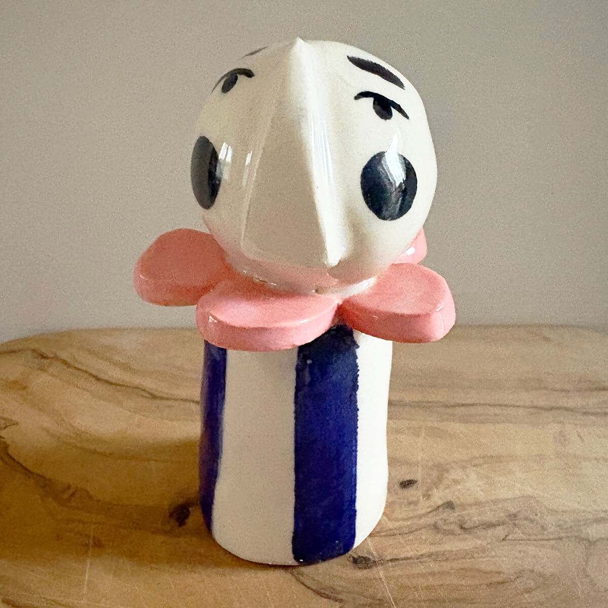 Large Collar Figure (Peach Collar) by Kay Train Ceramics