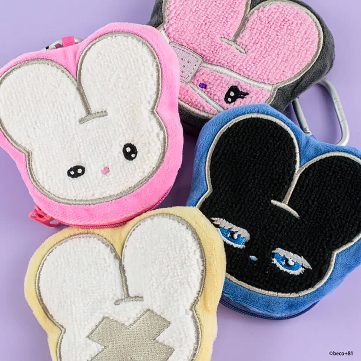 Beco+81 Shirimimi Rabbit Face Pouch Blind Box by KenElephant