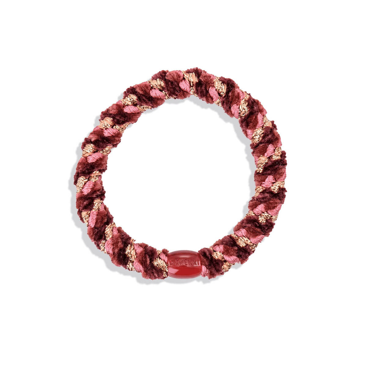 Kknekki Snag Free Hair Band in Bordeaux Rose Gold Mix by Bon Dep