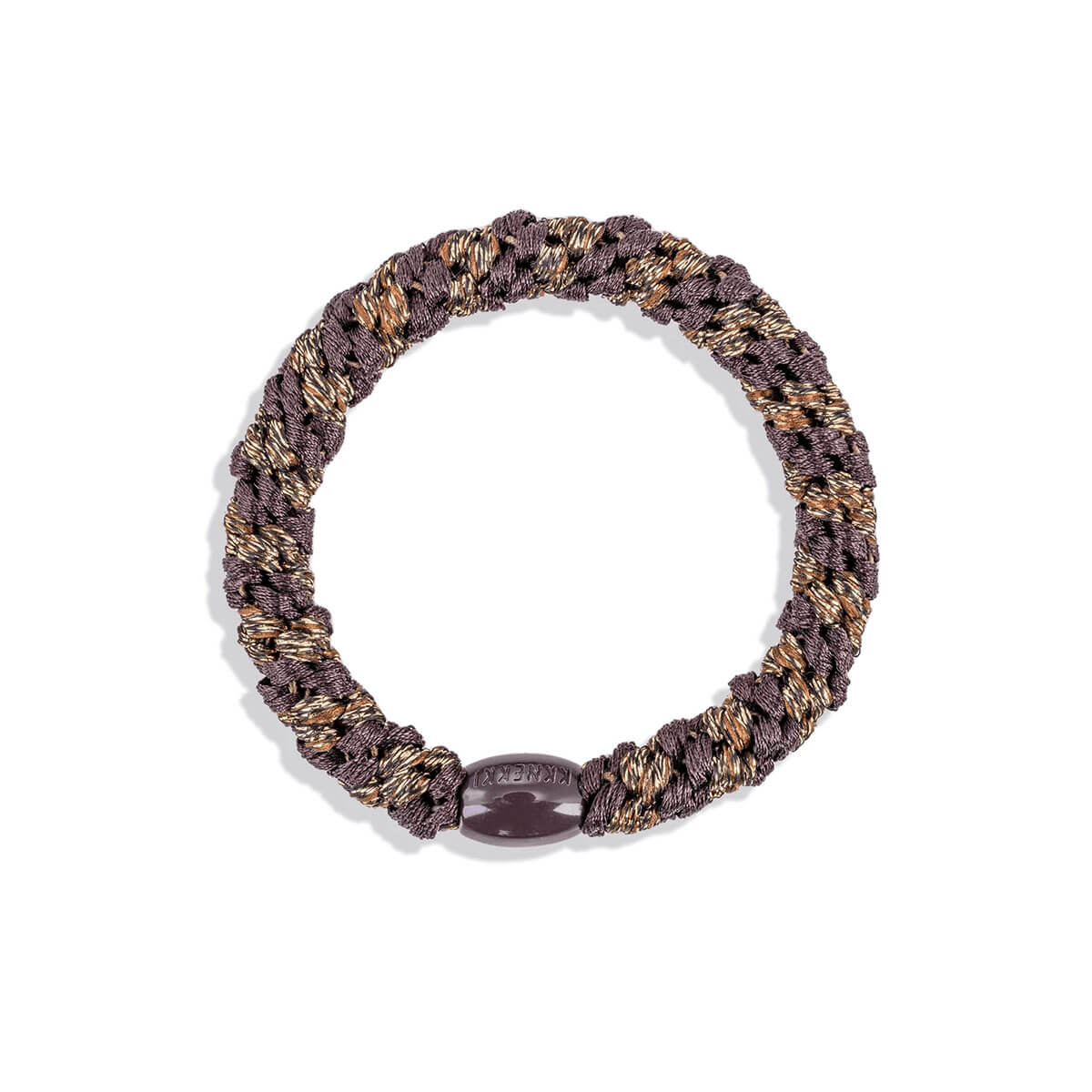 Kknekki Snag Free Hair Band in Brown Coffee Glitter Stripe by Bon Dep