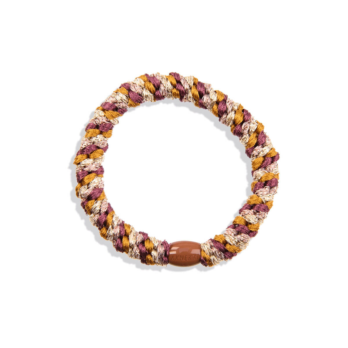 Kknekki Snag Free Hair Band in Curry Rosewood Glitter Mix by Bon Dep