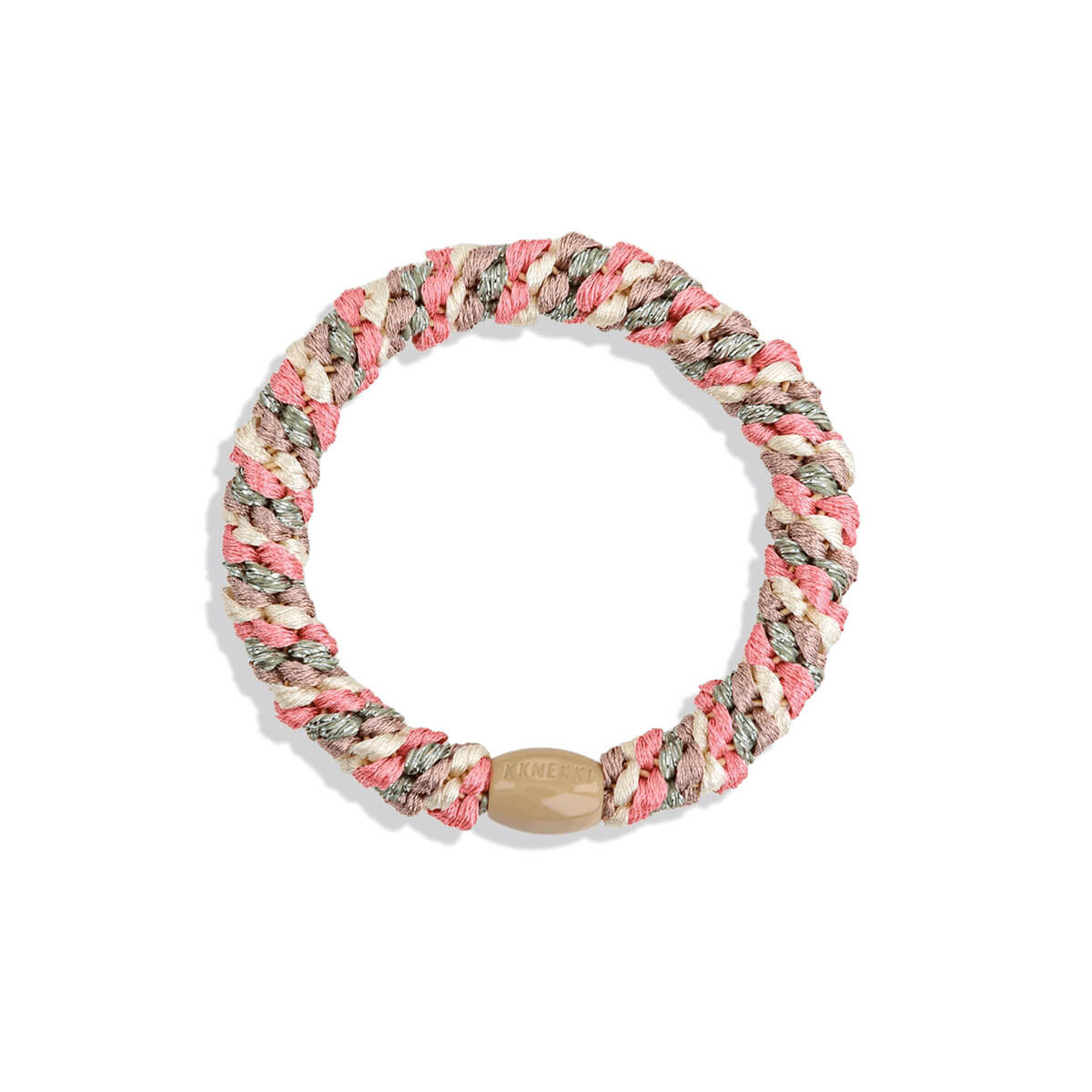 Kknekki Snag Free Hair Band in Faded Rose Dusty Green Mix by Bon Dep