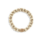 Kknekki Snag Free Hair Band in Ivory Beige Glitter Stripe by Bon Dep