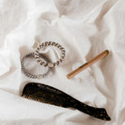 Kknekki Snag Free Hair Band in Mole Beige Glitter by Bon Dep