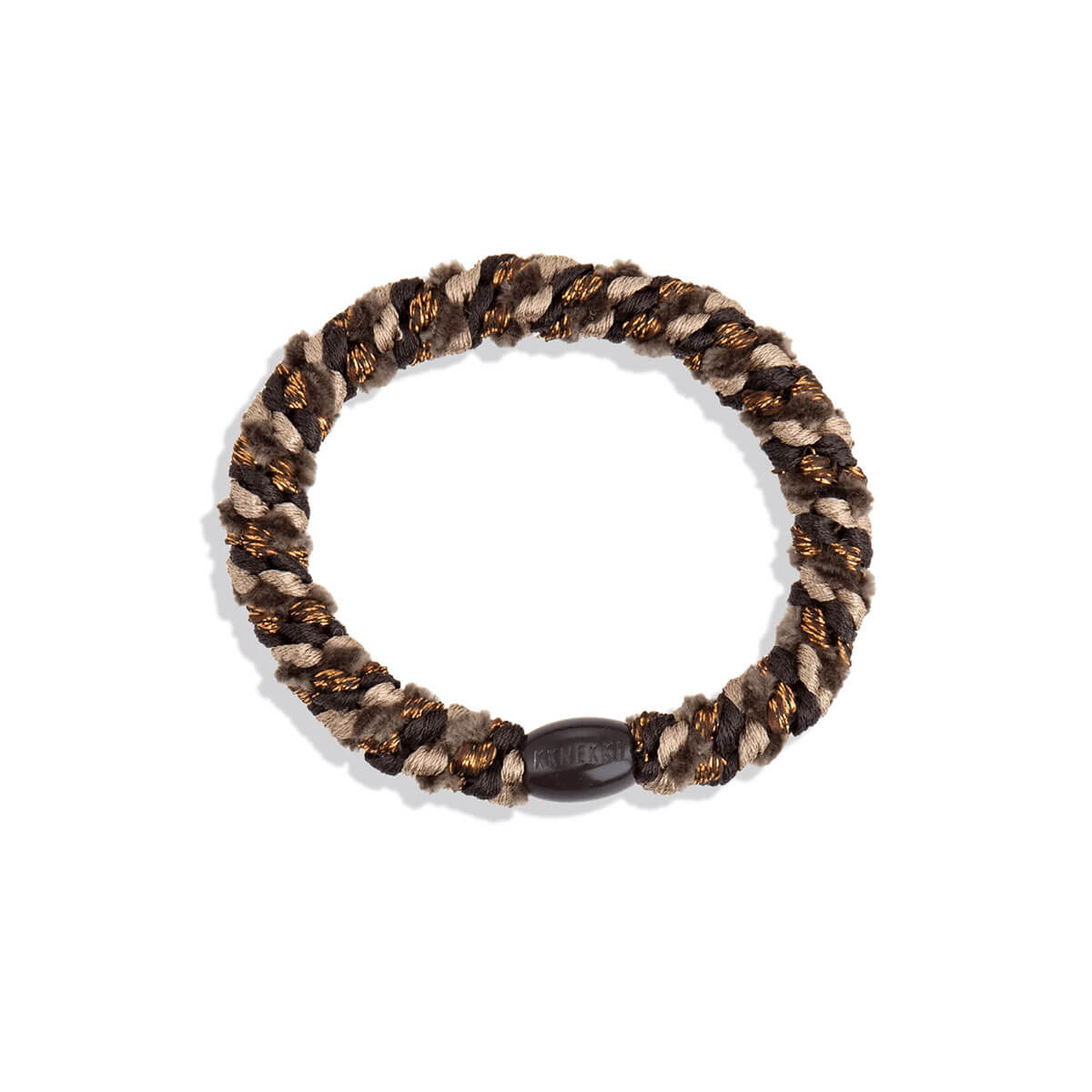 Kknekki Snag Free Hair Band in Moss Brown Glitter Mix by Bon Dep