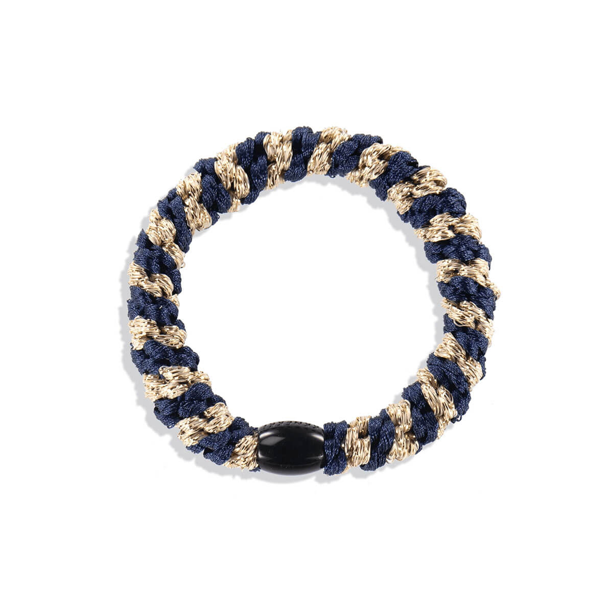 Kknekki Snag Free Hair Band in Navy Beige Glitter by Bon Dep