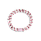 Kknekki Snag Free Hair Band in Old Pink White Stripe by Bon Dep