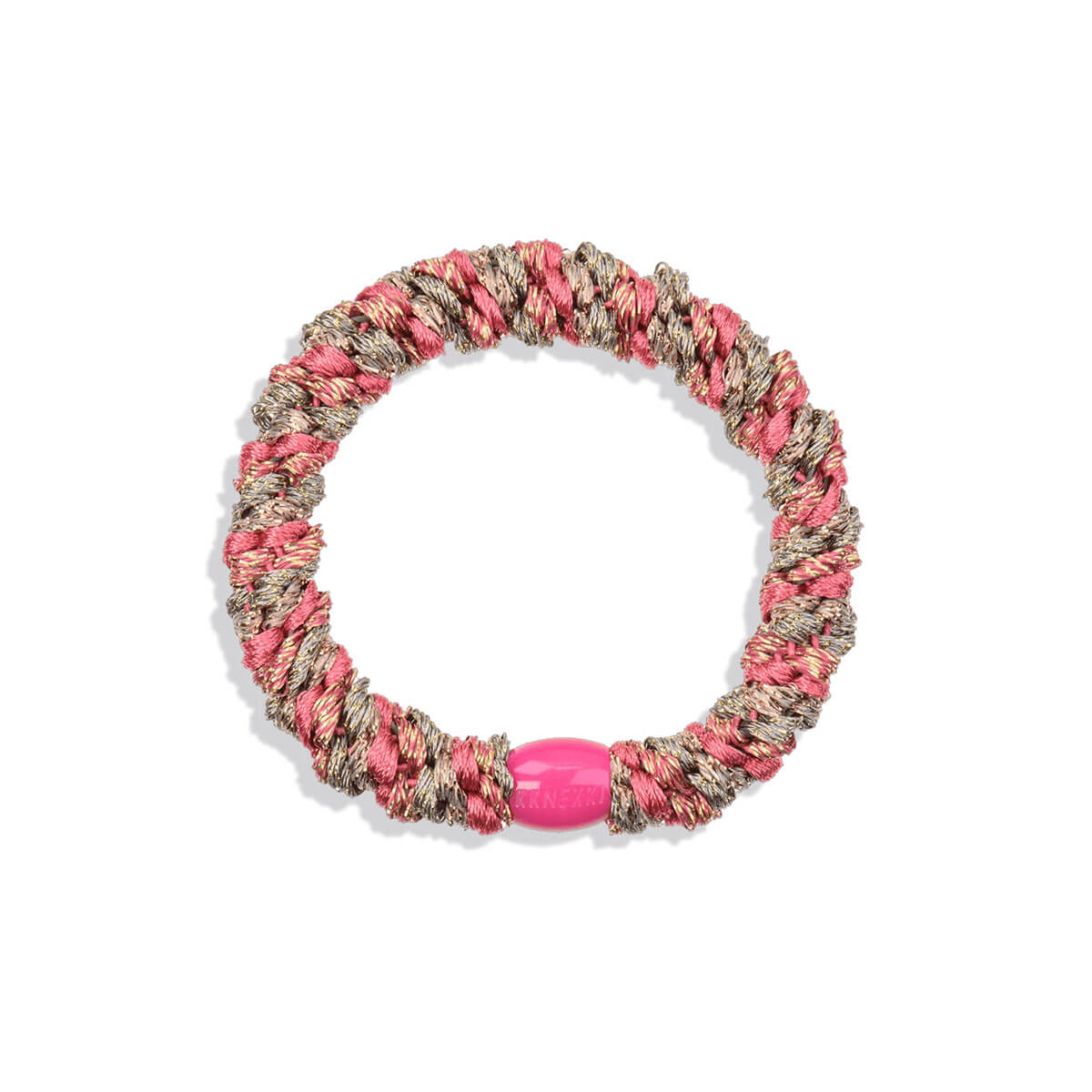 Kknekki Snag Free Hair Band in Raspberry Taupe Glitter Mix by Bon Dep