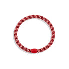 Kknekki Slim Hair Band in Coral Bordeaux Glitter Stripe by Bon Dep