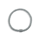 Kknekki Slim Hair Band in Silver Glitter by Bon Dep