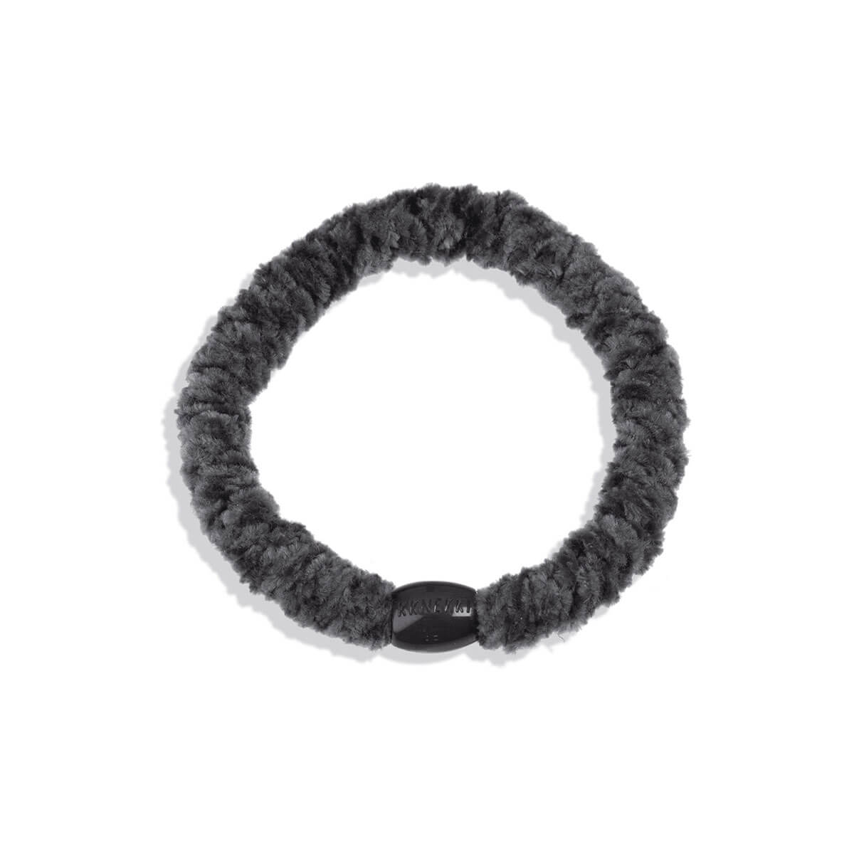 Kknekki Velvet Hair Band in Charcoal by Bon Dep