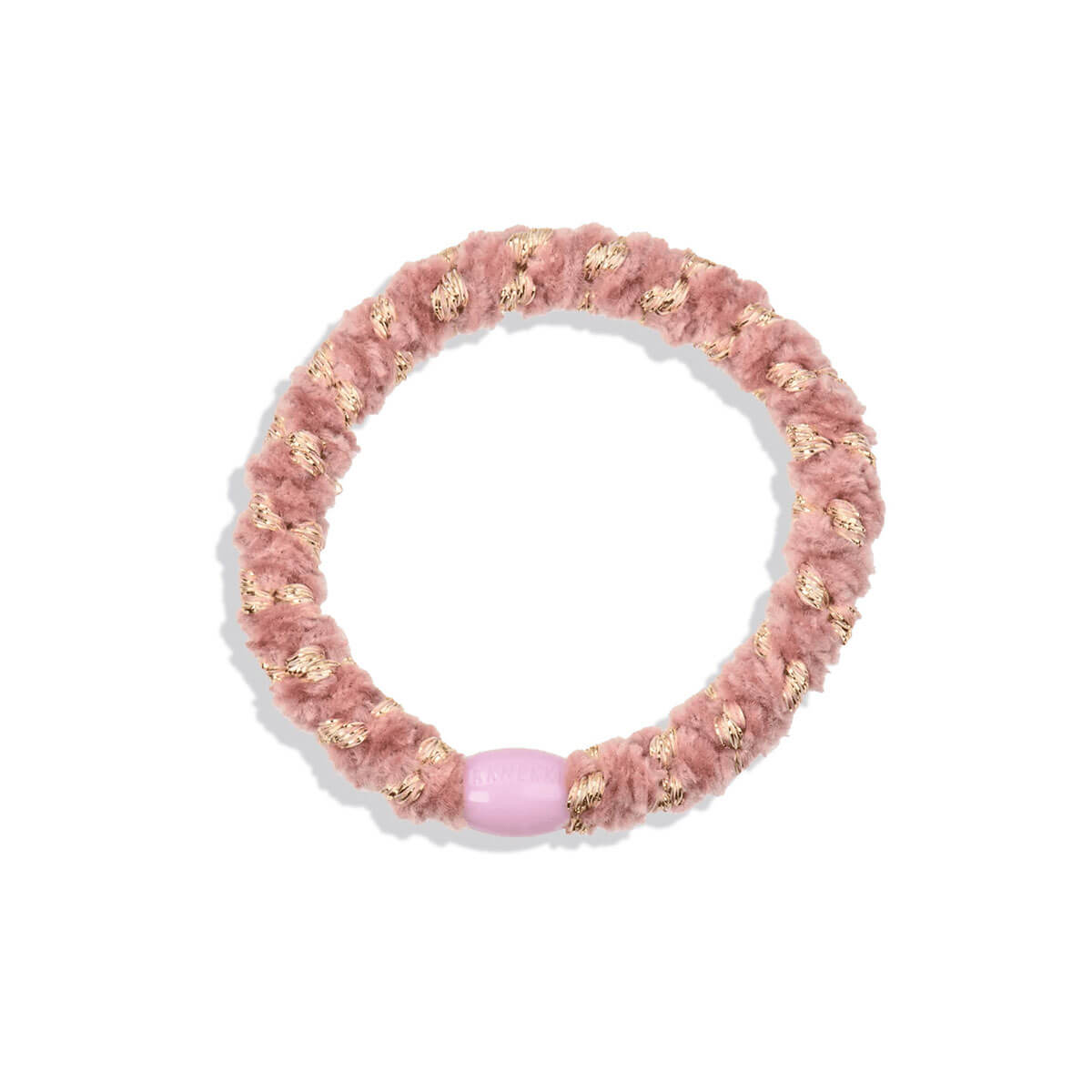 Kknekki Velvet Hair Band in Dusty Rose Stripe by Bon Dep