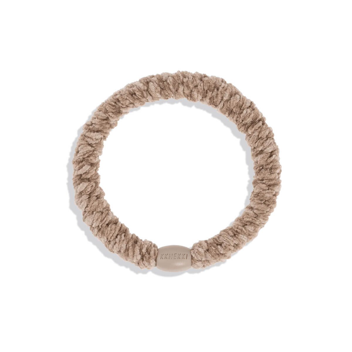 Kknekki Velvet Hair Band in New Beige by Bon Dep