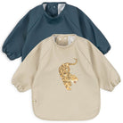 Dinner Bibs With Sleeves (2 Pack) in Tiger Ruggito by Konges Sløjd