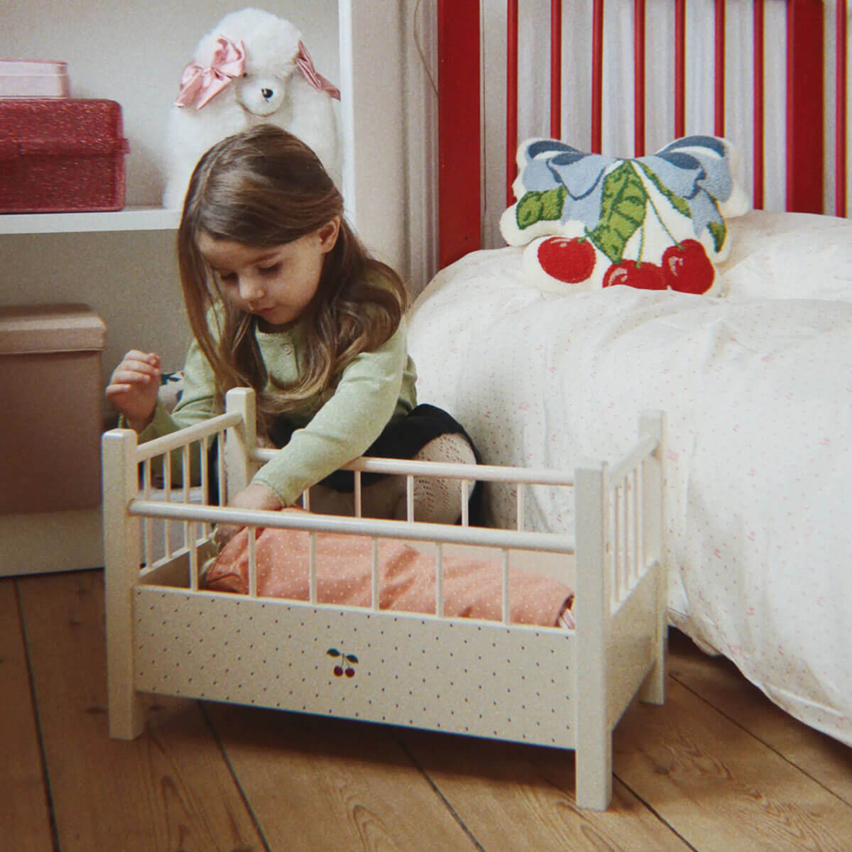 Doll Bed in Big Cherry by Konges Sløjd