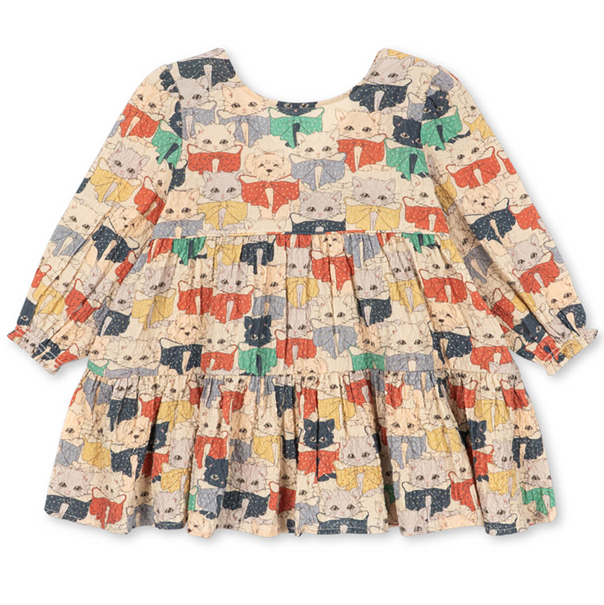 Elin Bow Dress in Like Cats & Dogs by Konges Sløjd