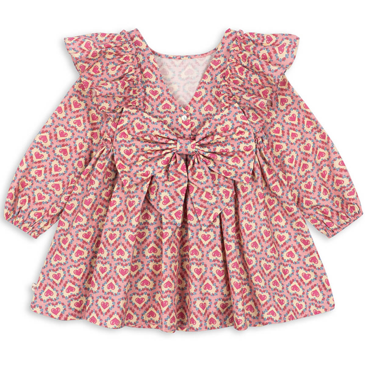 Evia Bow Dress in Felice Rose by Konges Sløjd