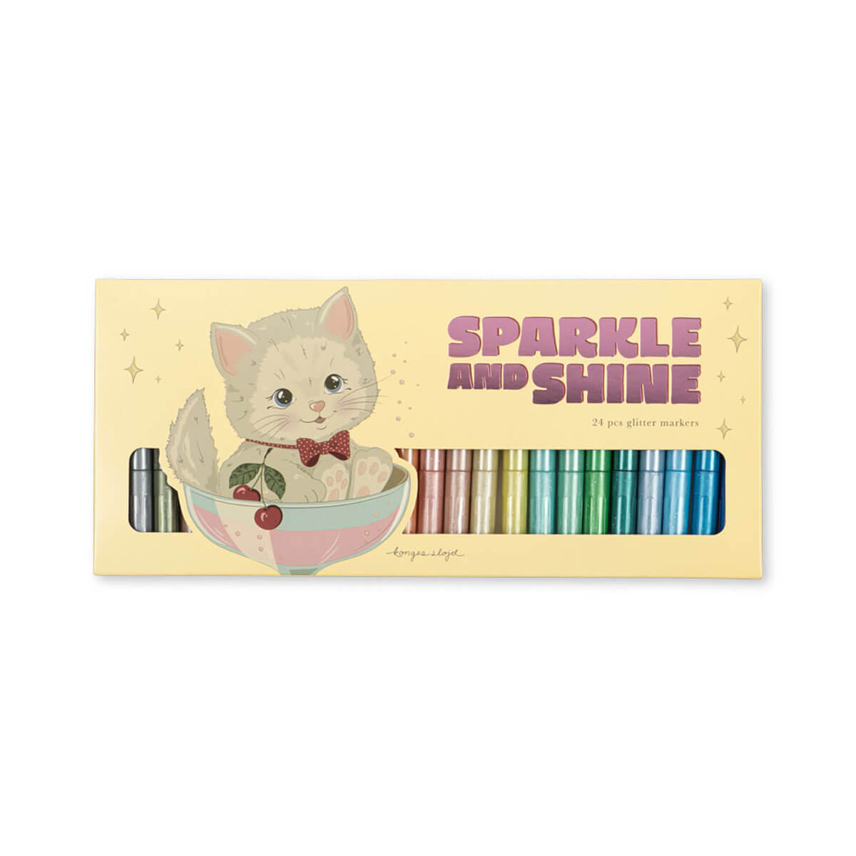 Glitter Markers in Cat by Konges Sløjd
