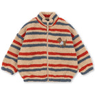 Jody Embroidery Teddy Jacket in Tangerine Stripe by Konges Sløjd