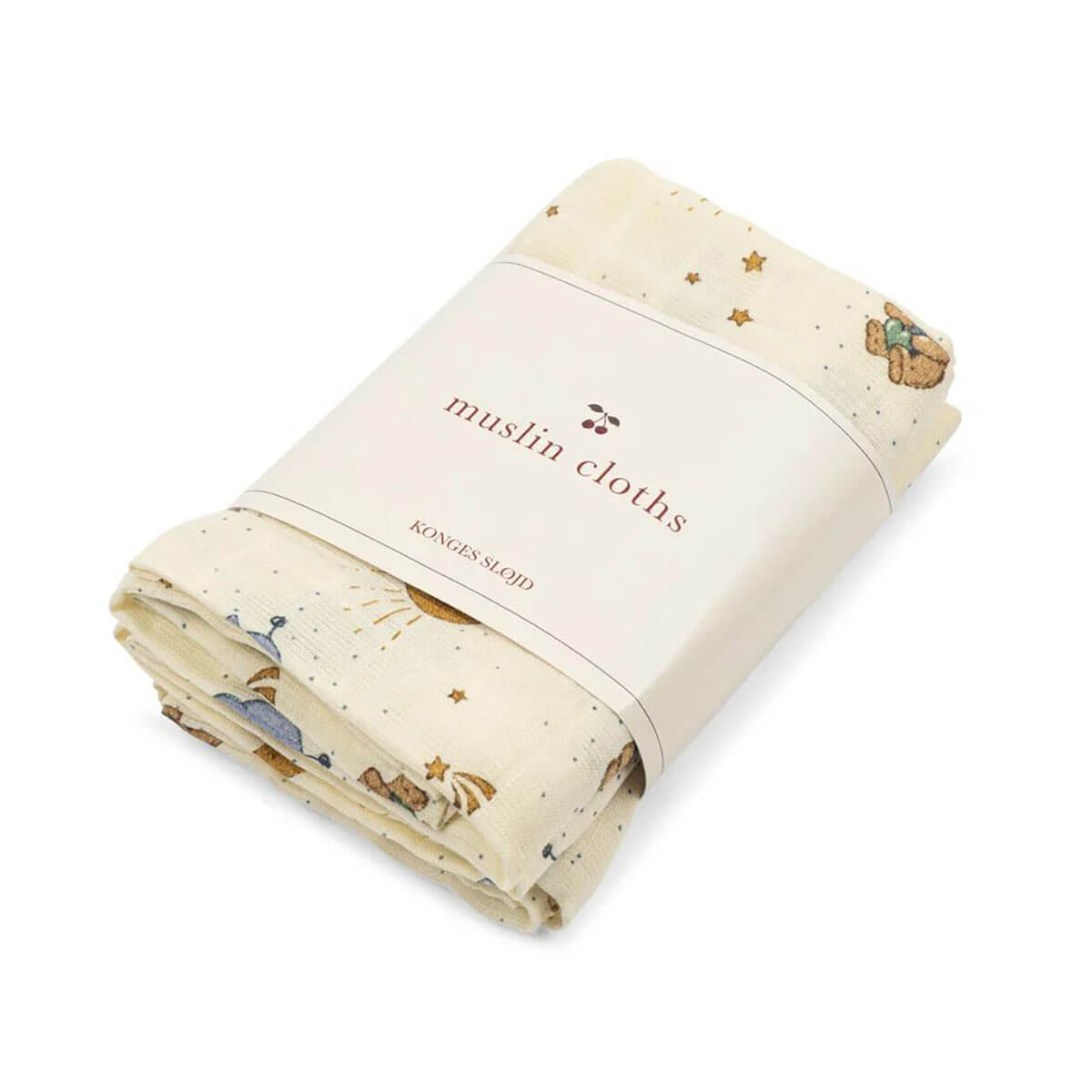 Muslin Cloths (3 Pack) in Cucciolo by Konges Sløjd