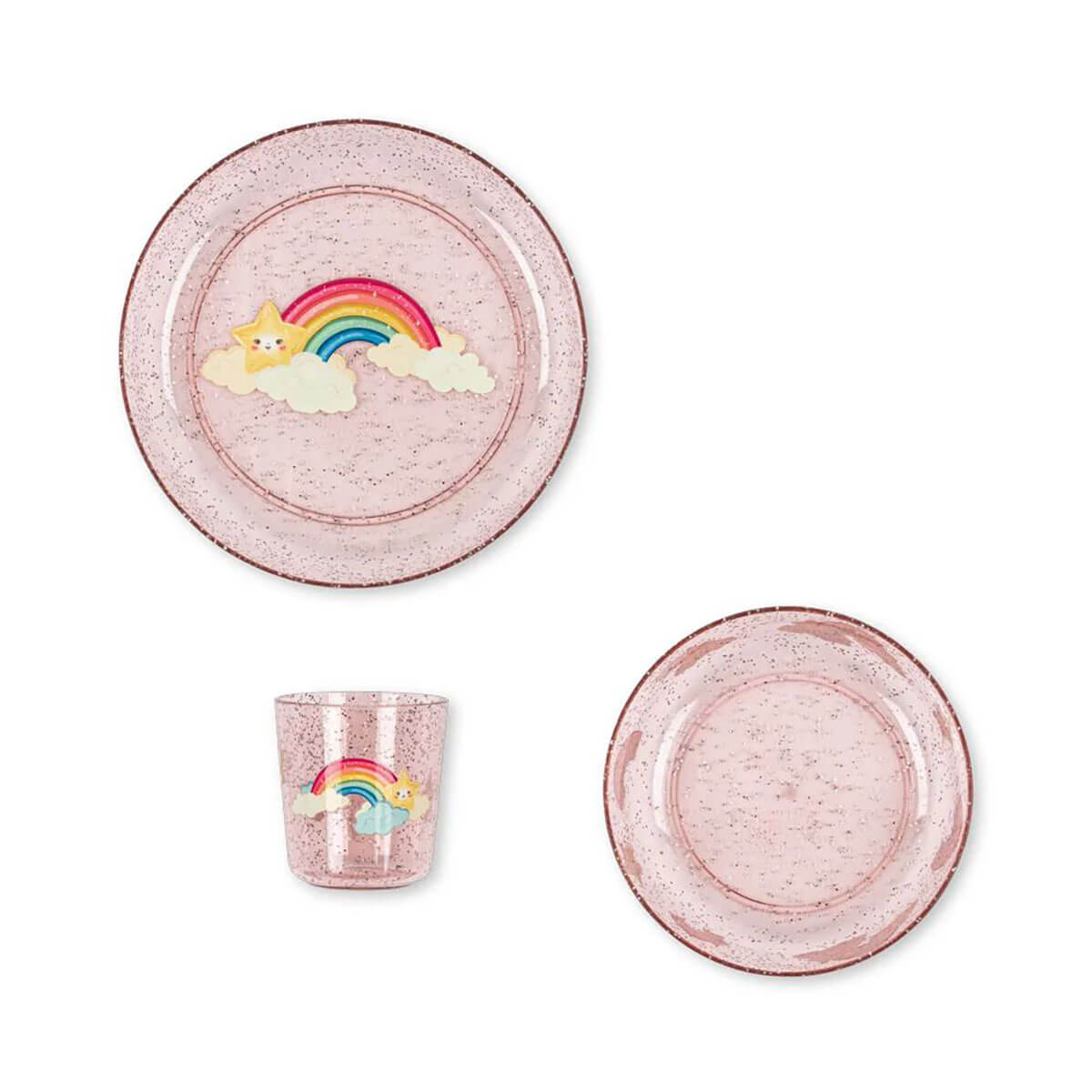Sparkly Dinner Set in Rainbow by Konges Sløjd