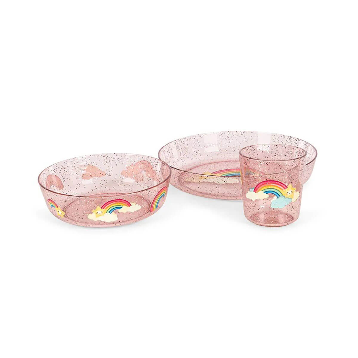 Sparkly Dinner Set in Rainbow by Konges Sløjd