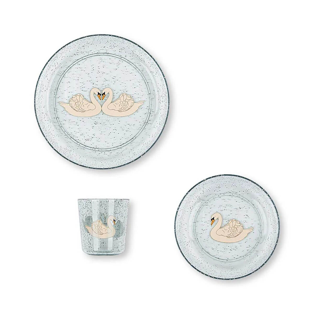 Sparkly Dinner Set in Swan Blue by Konges Sløjd