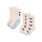 2 Pack Jacquard Socks in Cherry Mix by Konges Sløjd