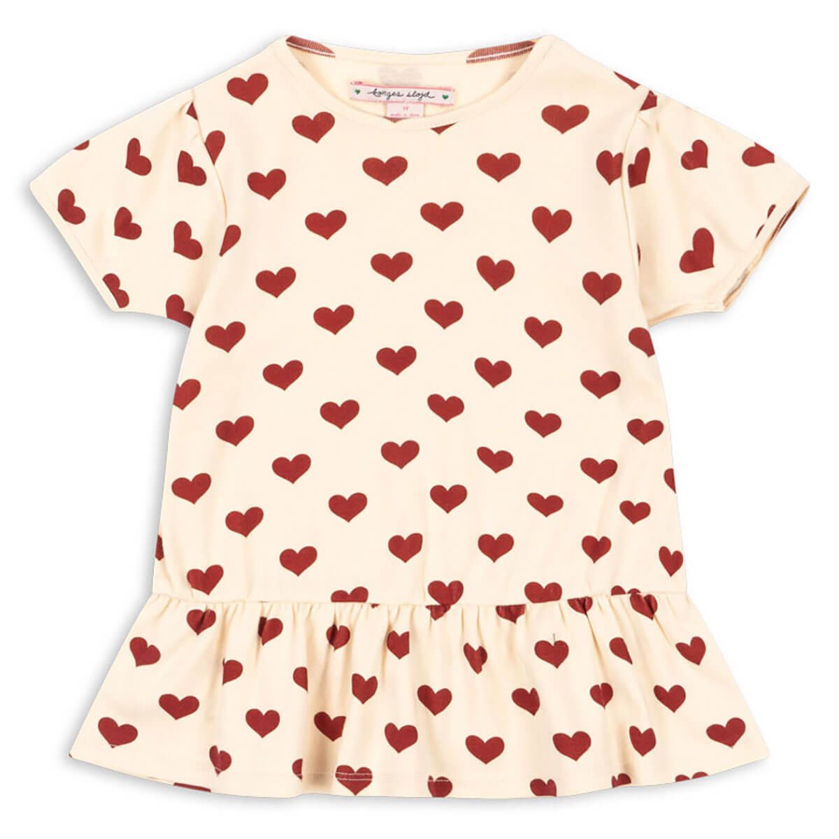 Basic Frill Tee in Amour Rouge by Konges Sløjd