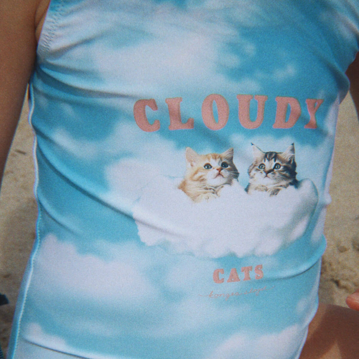 Cloudy Swimsuit in Cloudy Cats by Konges Sløjd