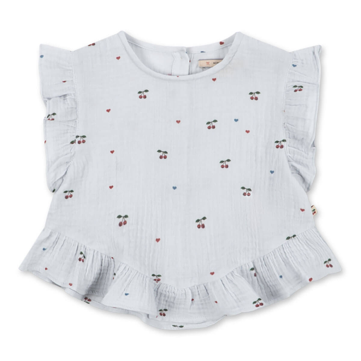 Coco Top in Cherry Blue Coeur by Konges Sløjd