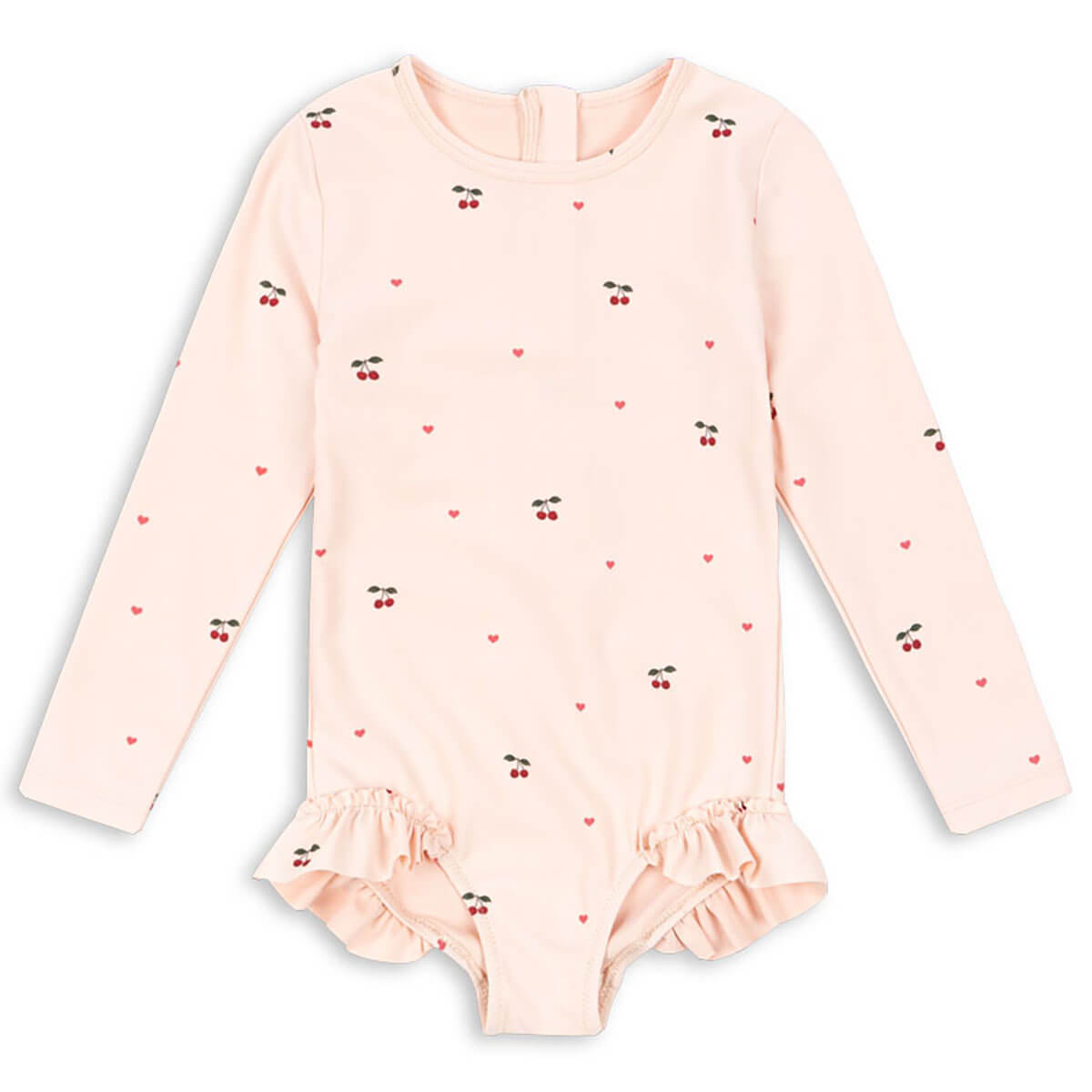 Merle Long Sleeve Swimsuit in Cherry Coeur Rose by Konges Sløjd