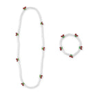 Pearly Cherry Necklace and Bracelet Set by Konges Sløjd
