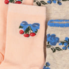 2 Pack Jacquard Socks in Flower / Cherry by Konges Sløjd