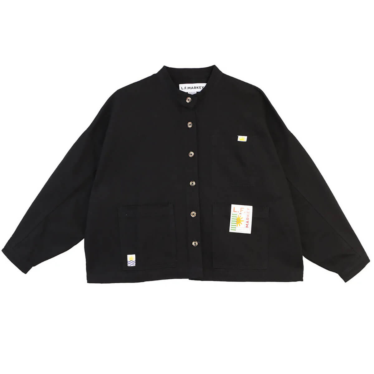 Wide Chore Coat in Black by L.F.Markey