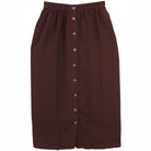 Button Front Skirt in Chocolate by L.F.Markey