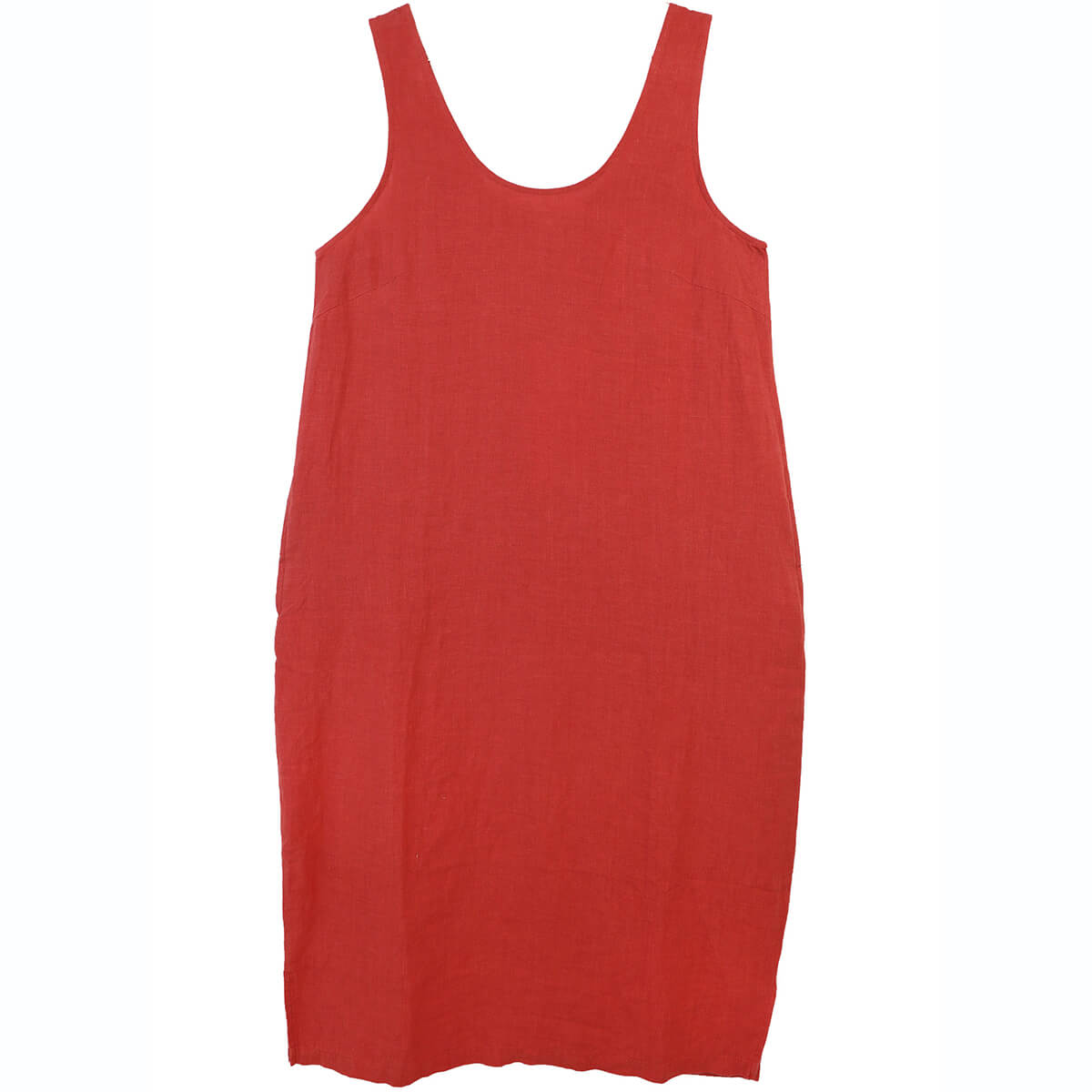 Basic Linen Shift Dress in Paprika by L.F.Markey