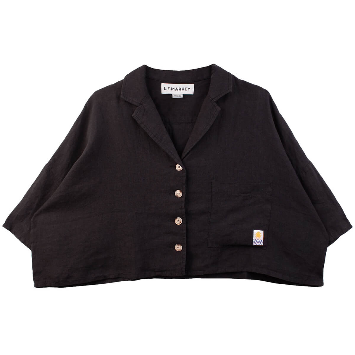Maxim Linen Shirt in Black by L.F.Markey