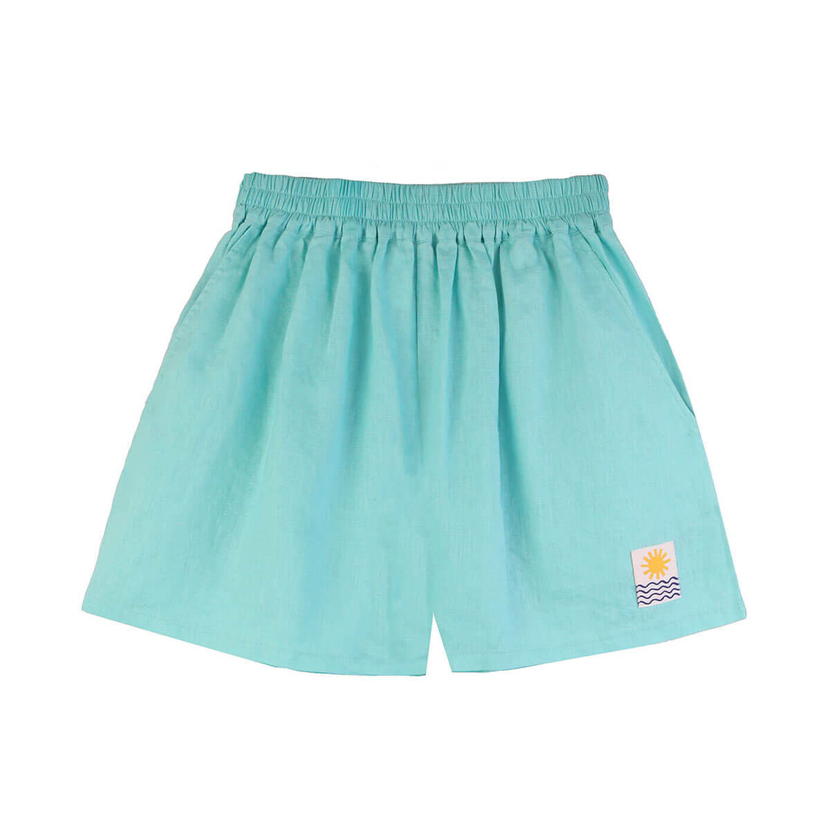 Basic Linen Shorts in Aqua by L.F.Markey - Last One In Stock - UK 14