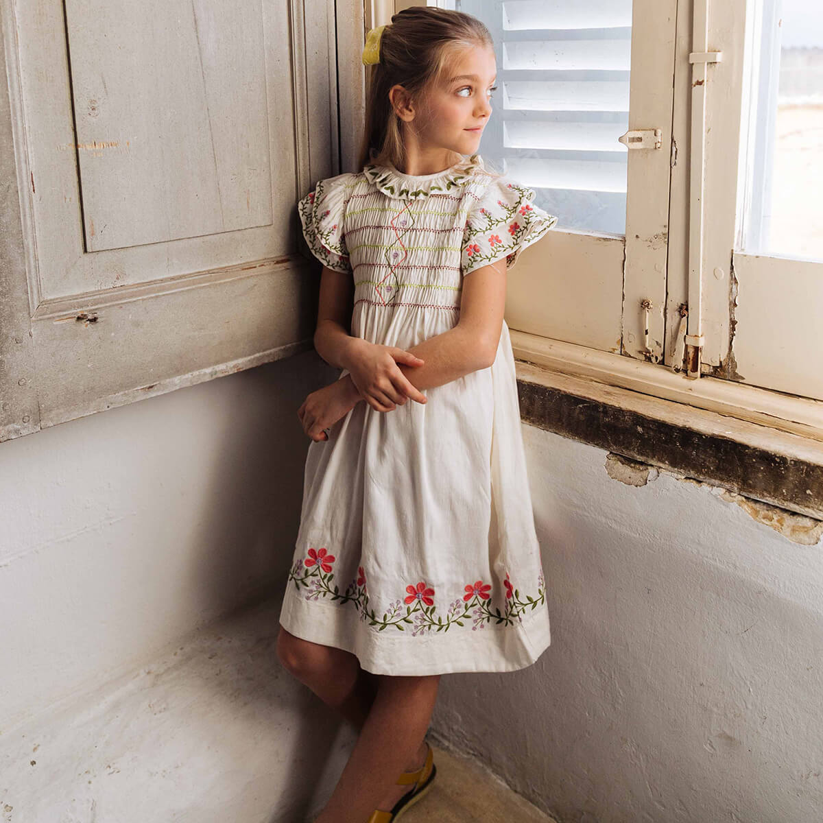 Jane Dress in Opaline Silk by Lali - Last Ones In Stock - 4-6 Years